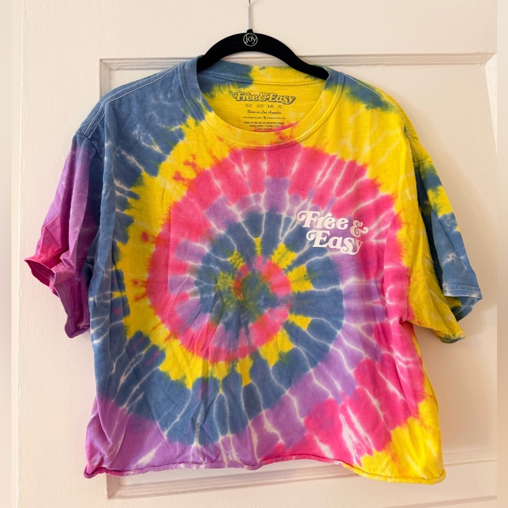Free & Easy Tie-Dye Crop T-Shirt